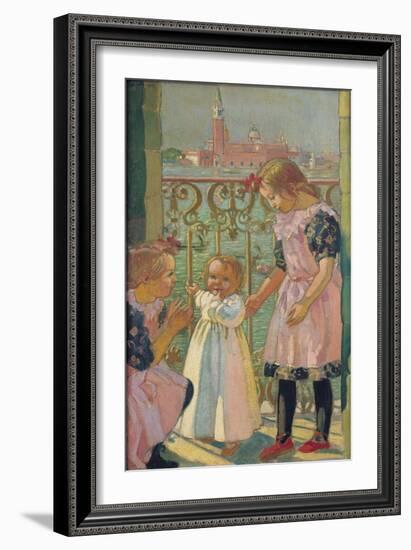 On a Venetian Balcony-Maurice Denis-Framed Giclee Print