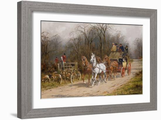 On an Open Road (Oil on Canvas)-George Wright-Framed Giclee Print