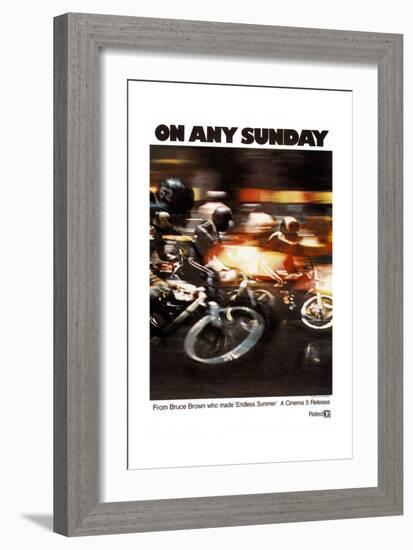 ON ANY SUNDAY, 1971.-null-Framed Premium Giclee Print