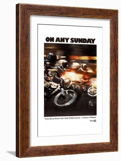 ON ANY SUNDAY, 1971.-null-Framed Premium Giclee Print