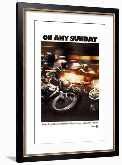 ON ANY SUNDAY, 1971.-null-Framed Art Print