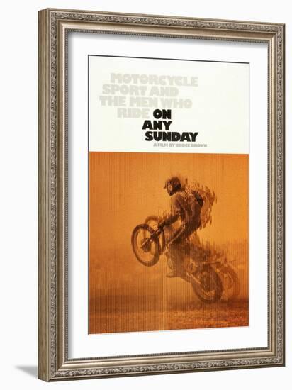ON ANY SUNDAY, US poster, 1971.-null-Framed Art Print