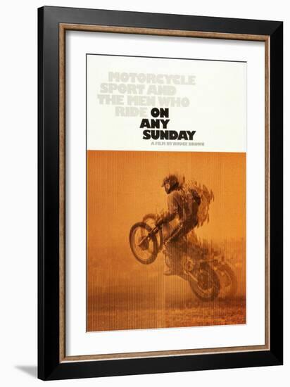 ON ANY SUNDAY, US poster, 1971.-null-Framed Premium Giclee Print