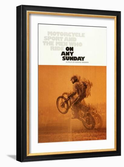 ON ANY SUNDAY, US poster, 1971.-null-Framed Premium Giclee Print