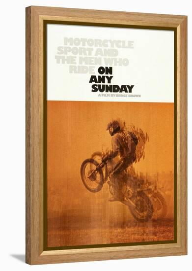 ON ANY SUNDAY, US poster, 1971.-null-Framed Stretched Canvas