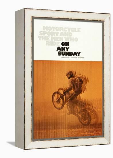 ON ANY SUNDAY, US poster, 1971.-null-Framed Stretched Canvas