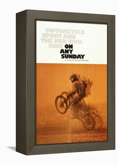 ON ANY SUNDAY, US poster, 1971.-null-Framed Stretched Canvas