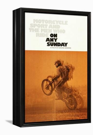 ON ANY SUNDAY, US poster, 1971.-null-Framed Stretched Canvas