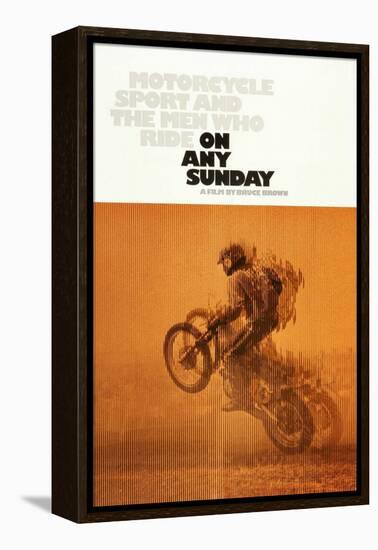 ON ANY SUNDAY, US poster, 1971.-null-Framed Stretched Canvas