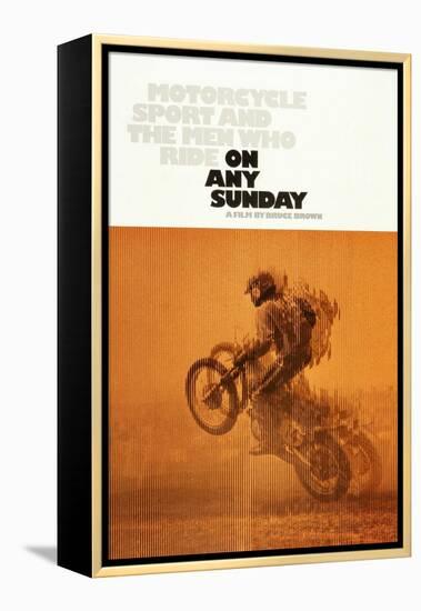 ON ANY SUNDAY, US poster, 1971.-null-Framed Stretched Canvas