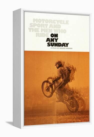 ON ANY SUNDAY, US poster, 1971.-null-Framed Stretched Canvas