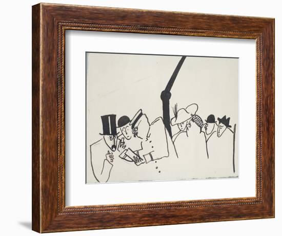 On Board, 1920S (Pencil, Pen & Ink on Paper)-John Northcote Nash-Framed Giclee Print