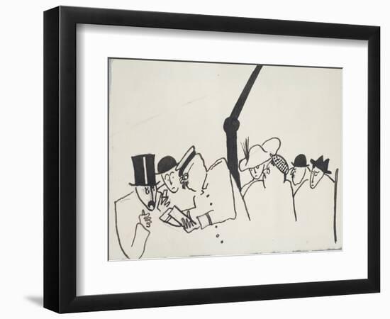 On Board, 1920S (Pencil, Pen & Ink on Paper)-John Northcote Nash-Framed Giclee Print