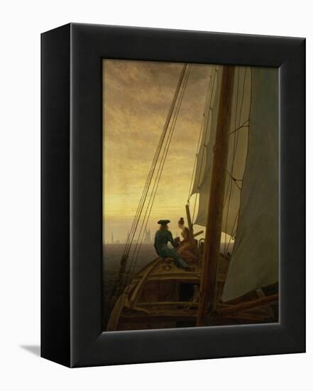 On Board a Sailing Ship, 1819-Caspar David Friedrich-Framed Premier Image Canvas