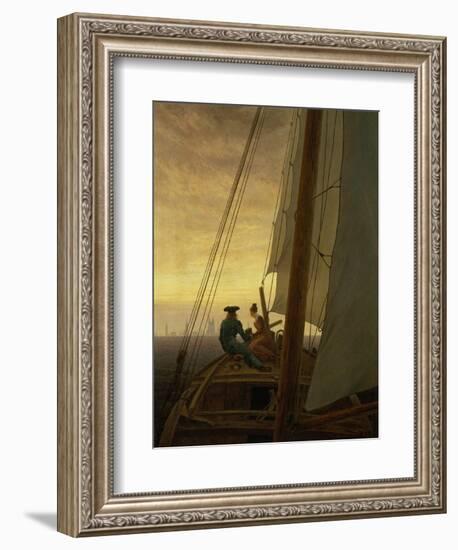 On Board a Sailing Ship, 1819-Caspar David Friedrich-Framed Giclee Print