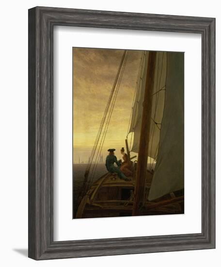 On Board a Sailing Ship, 1819-Caspar David Friedrich-Framed Giclee Print