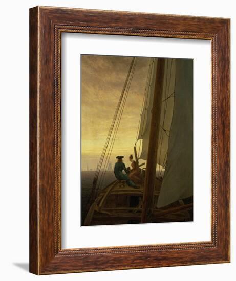 On Board a Sailing Ship, 1819-Caspar David Friedrich-Framed Giclee Print