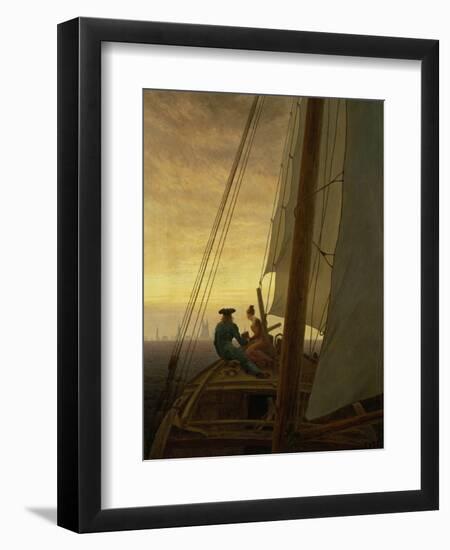 On Board a Sailing Ship, 1819-Caspar David Friedrich-Framed Giclee Print