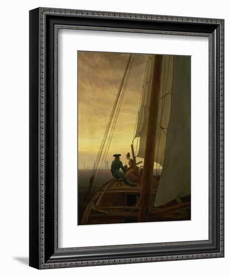 On Board a Sailing Ship, 1819-Caspar David Friedrich-Framed Giclee Print