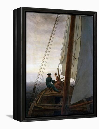 On Board a Sailing Ship, Between 1818 and 1820-Caspar David Friedrich-Framed Premier Image Canvas