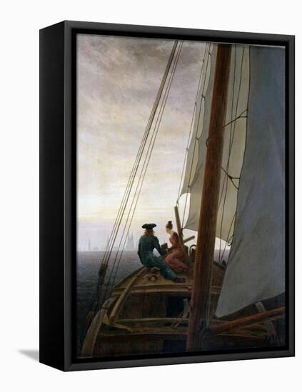 On Board a Sailing Ship, Between 1818 and 1820-Caspar David Friedrich-Framed Premier Image Canvas