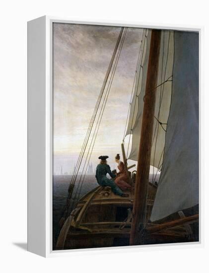 On Board a Sailing Ship, Between 1818 and 1820-Caspar David Friedrich-Framed Premier Image Canvas