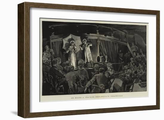 On Board a Training Ship, Private Theatricals-Arthur Hopkins-Framed Giclee Print