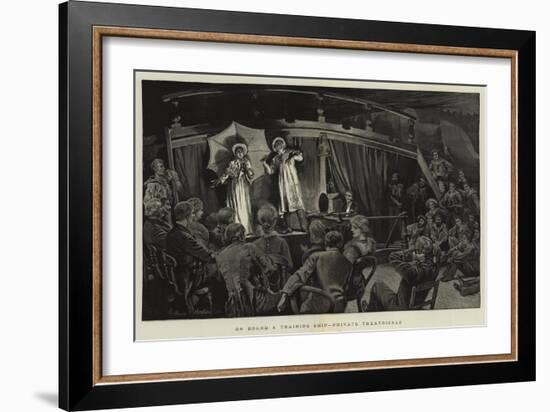 On Board a Training Ship, Private Theatricals-Arthur Hopkins-Framed Giclee Print