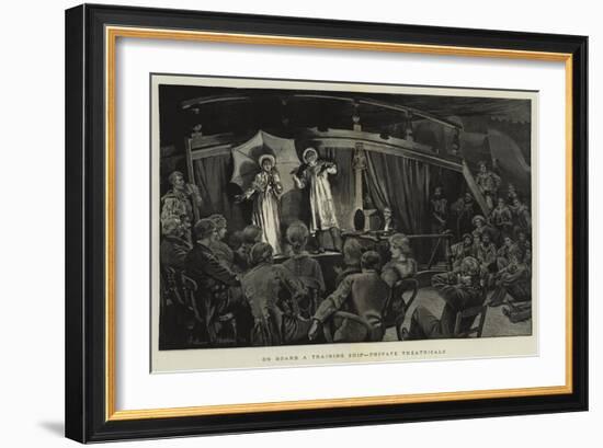 On Board a Training Ship, Private Theatricals-Arthur Hopkins-Framed Giclee Print