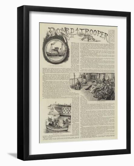 On Board a Trooper from Malta to Hongkong-null-Framed Giclee Print