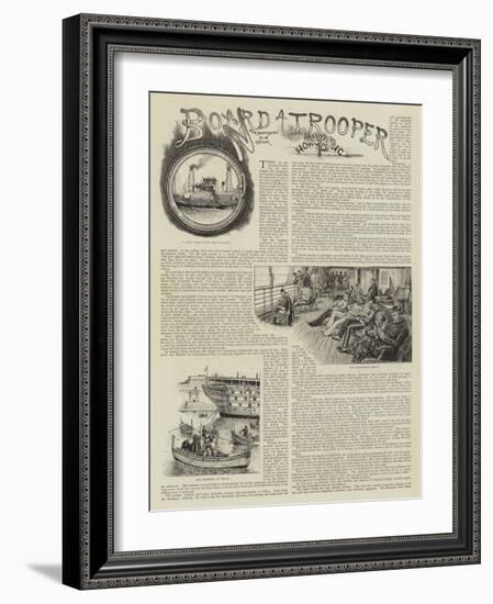 On Board a Trooper from Malta to Hongkong-null-Framed Giclee Print