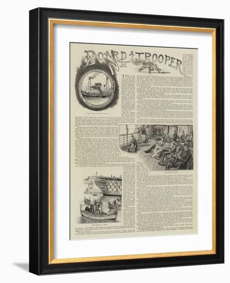On Board a Trooper from Malta to Hongkong-null-Framed Giclee Print
