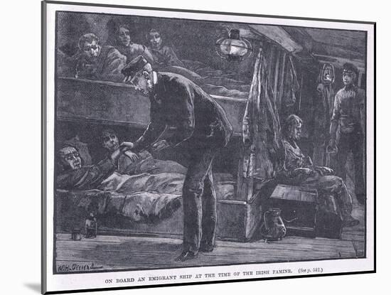 On Board an Emigrant Ship at the Time of the Irish Famine Ad 1846-William Heysham Overend-Mounted Giclee Print