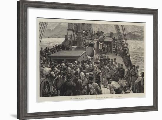 On Board an Emigrant Ship, the Breakfast Bell-Charles Joseph Staniland-Framed Giclee Print