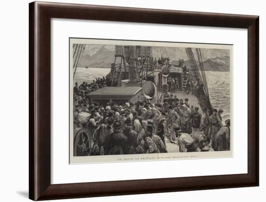 On Board an Emigrant Ship, the Breakfast Bell-Charles Joseph Staniland-Framed Giclee Print