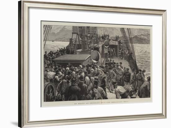 On Board an Emigrant Ship, the Breakfast Bell-Charles Joseph Staniland-Framed Giclee Print