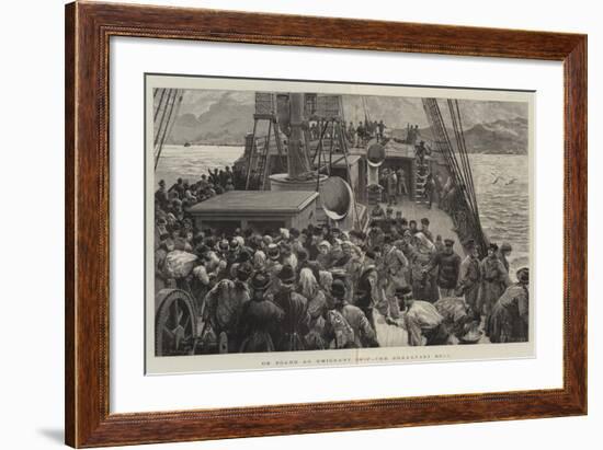 On Board an Emigrant Ship, the Breakfast Bell-Charles Joseph Staniland-Framed Giclee Print