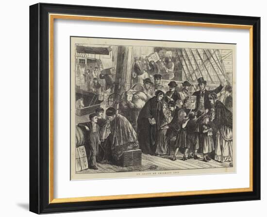 On Board an Emigrant Ship-Matthew White Ridley-Framed Giclee Print
