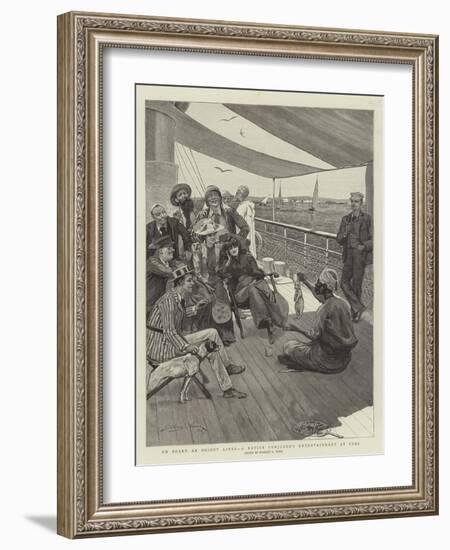 On Board an Orient Liner, a Native Conjuror's Entertainment at Suez-Stanley L. Wood-Framed Giclee Print
