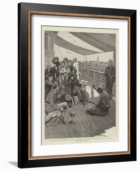 On Board an Orient Liner, a Native Conjuror's Entertainment at Suez-Stanley L. Wood-Framed Giclee Print