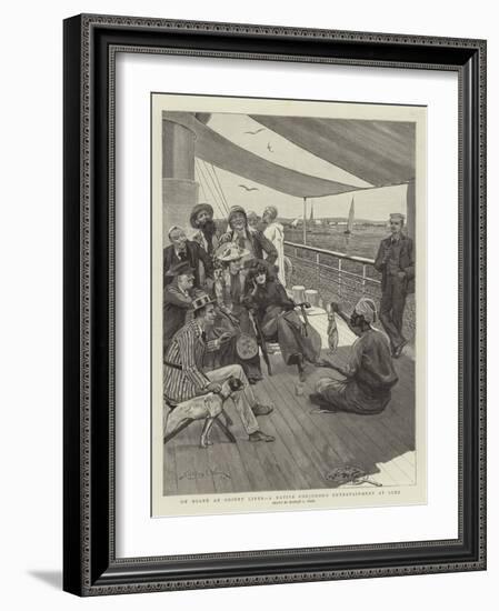 On Board an Orient Liner, a Native Conjuror's Entertainment at Suez-Stanley L. Wood-Framed Giclee Print