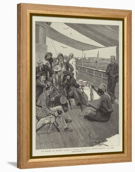 On Board an Orient Liner, a Native Conjuror's Entertainment at Suez-Stanley L. Wood-Framed Premier Image Canvas