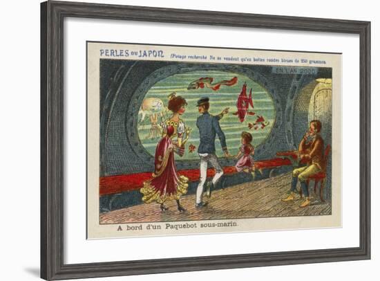 On Board an Underwater Liner in the Year 2000-null-Framed Giclee Print