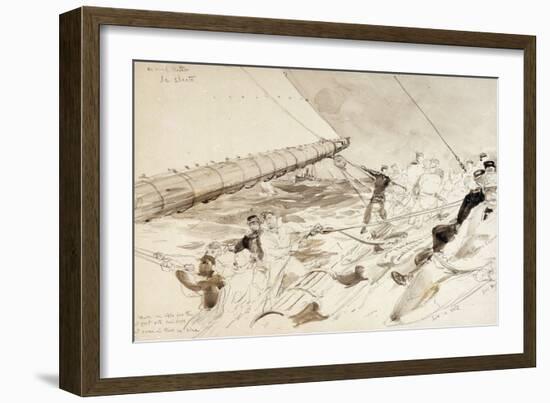 On Board the German Imperial Yacht 'Meteor' (1902), with the Names of the Crewmen, including the Ge-William Lionel Wyllie-Framed Giclee Print