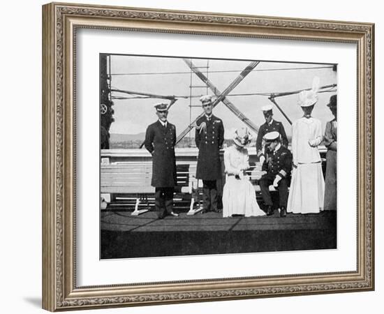 On Board the Royal Yacht Victoria and Albert Iii, Christiania (Osl), Norway, 1908-null-Framed Giclee Print