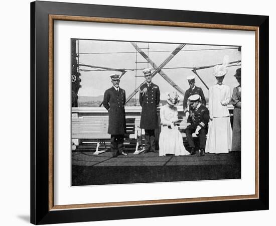 On Board the Royal Yacht Victoria and Albert Iii, Christiania (Osl), Norway, 1908-null-Framed Giclee Print