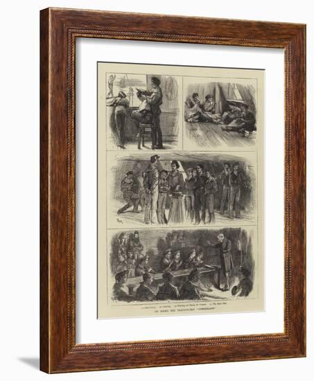 On Board the Training-Ship Cumberland-Robert Walker Macbeth-Framed Giclee Print