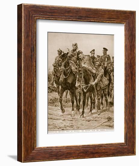 On Britain's Roll of Honour: The Return from the Charge-Richard Caton Woodville-Framed Giclee Print