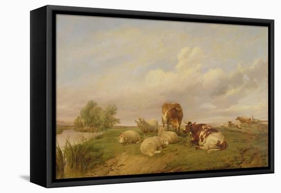 On Canterbury Meadows, 1861-Thomas Sidney Cooper-Framed Premier Image Canvas