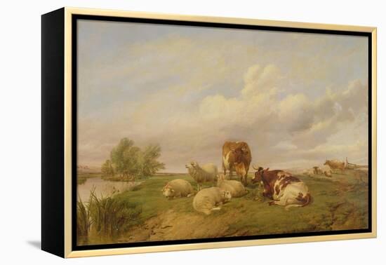 On Canterbury Meadows, 1861-Thomas Sidney Cooper-Framed Premier Image Canvas